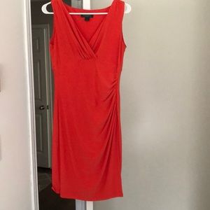 Ralph Lauren orange cocktail dress.